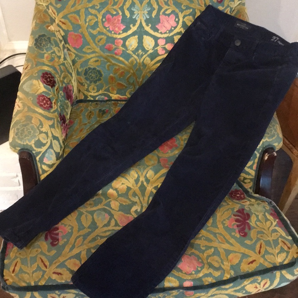 J Crew Navy Matchstick Corduroys
